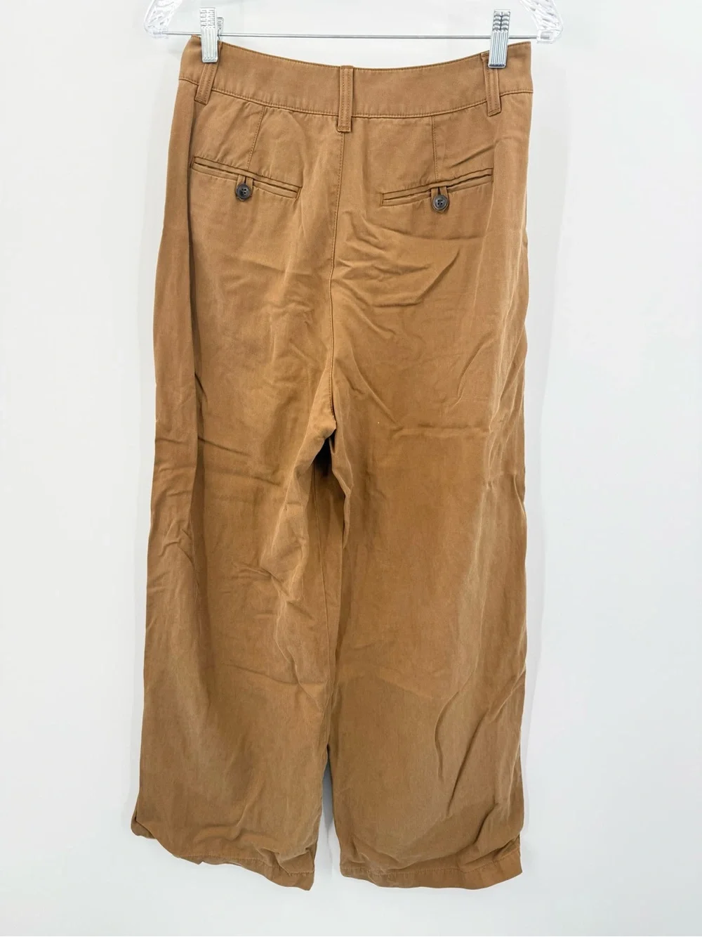 Madewell Women's Brown Harlow‎ Wide Leg Linen Blend Pants Size 2